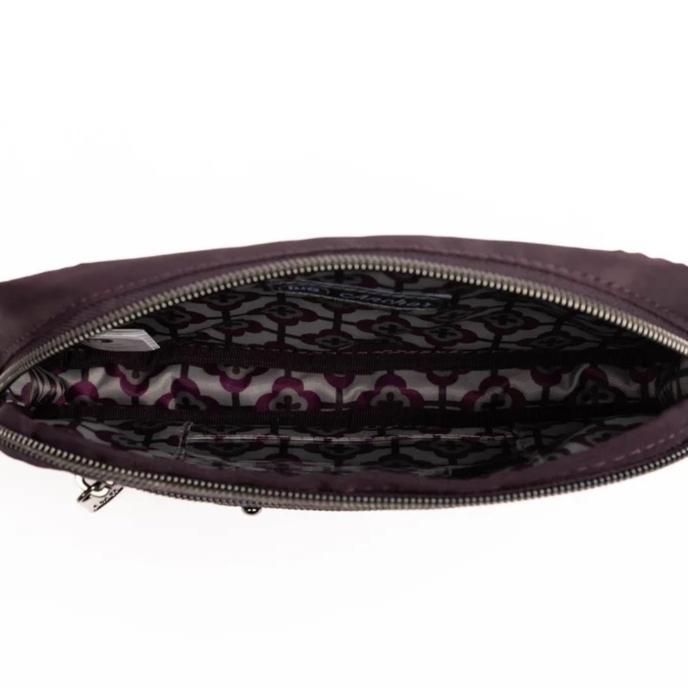 Lug 2 piece CATAMARAN Quilted Shoulder Bag with Removable Pouch HTF Plum - Picture 10 of 13